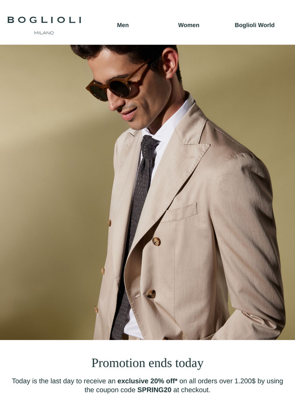 Spring promotion: last hours for your 20 % discount