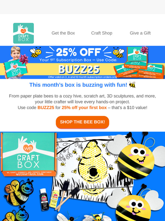 See What’s Buzzing! 🐝 Unbox All the Crafts + Get 25% Off!