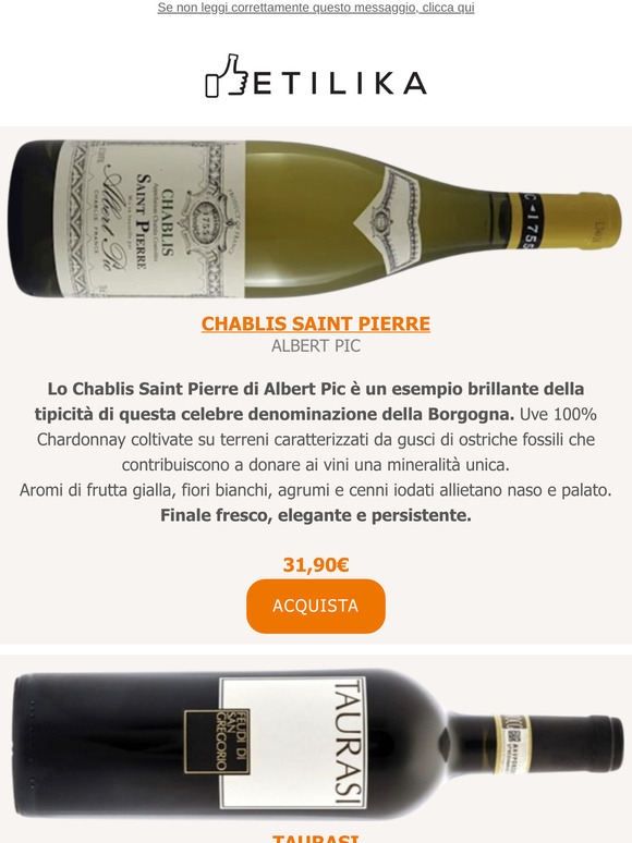 🍷Taurasi Feudi 4 Viti AIS, Chablis Saint Pierre, Chardonnay Vigneti Reale