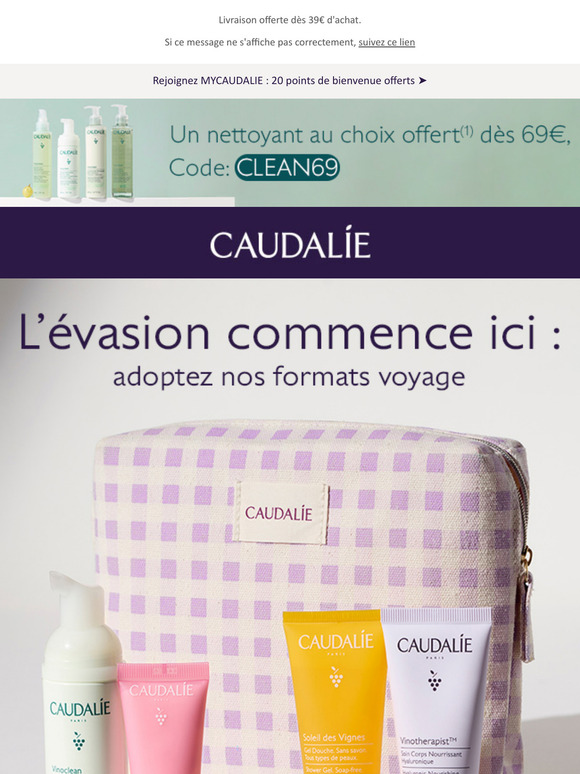 Édition limitée : votre trousse de voyage Caudalie