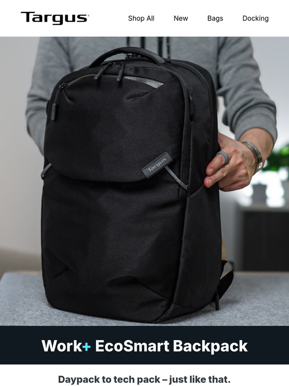 Carry your tech anywhere with the Work+™ EcoSmart® Backpack