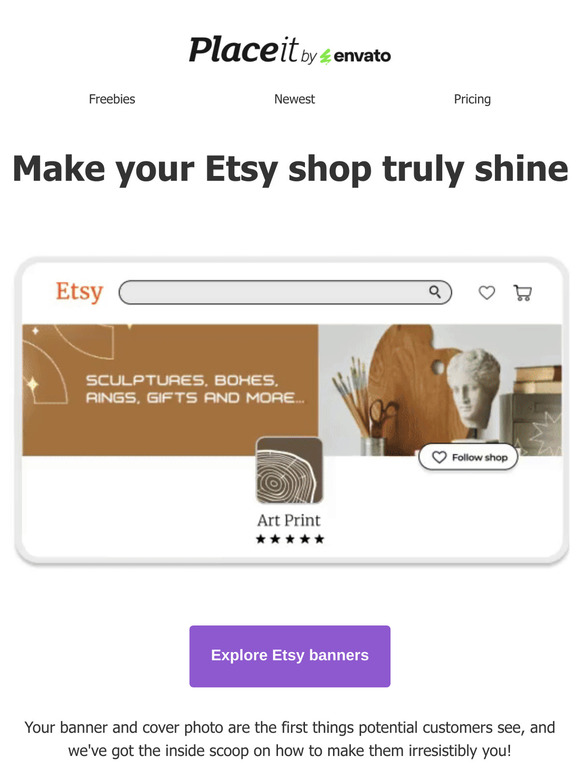 Give your Etsy shop a stunning glow-up! ✨