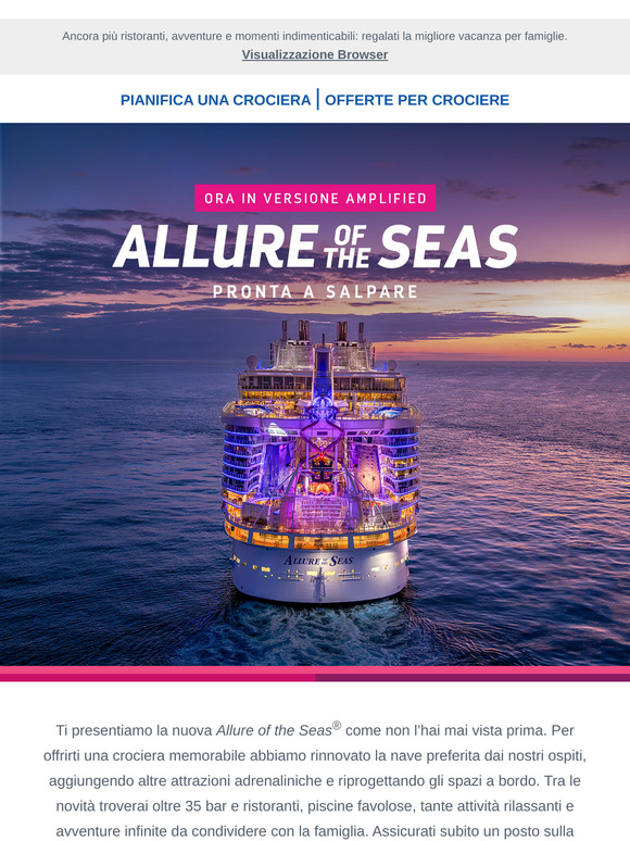 Scopri la nuova Allure of the Seas Amplified