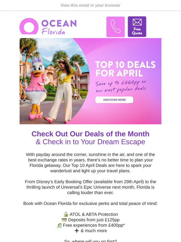 April's Most Popular Holiday Deals ✈️