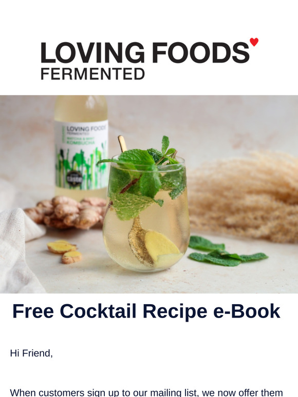 Free Cocktail Recipe e-Book