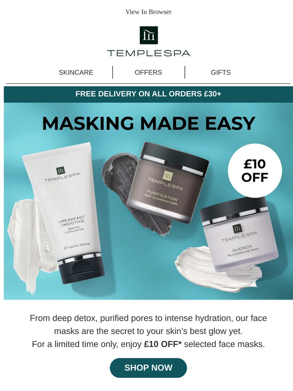 Masking made easy with £10 OFF