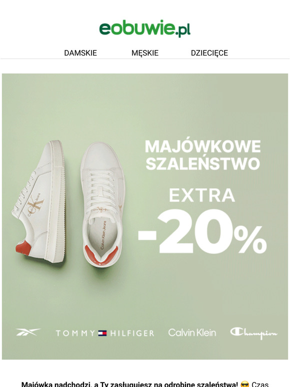 EXTRA -20% tylko z kodem MAJOWKA! 😎
