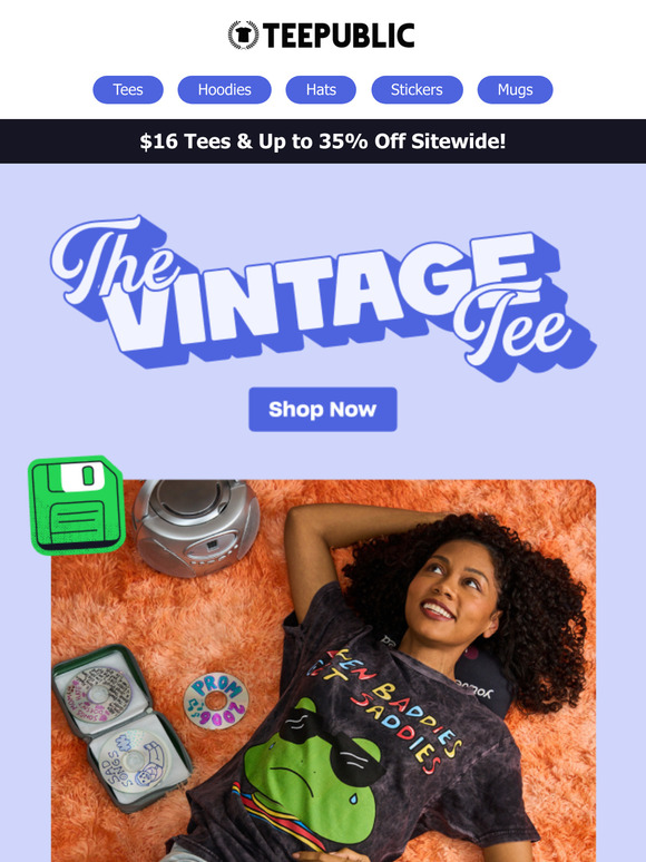 Vintage tees (and everything else) is on sale!