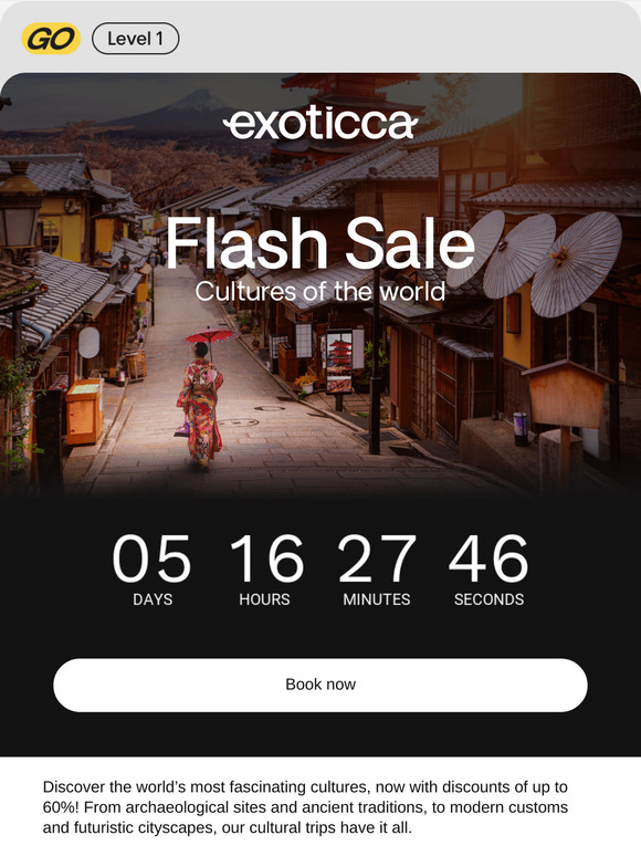 ​Flash Sale | Discover the cultures of the world