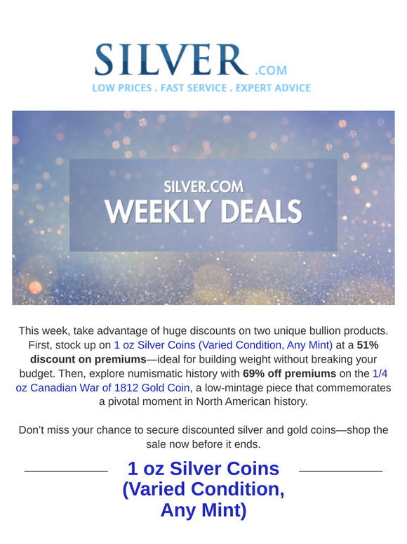 Stack Silver, Secure Gold – Up to 69% Off Premiums