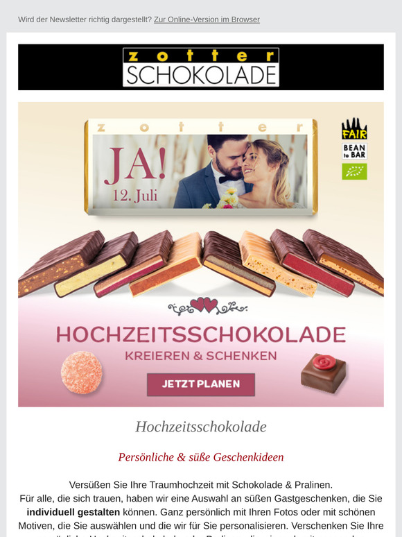 Hochzeitsschokolade kreieren & schenken 💝