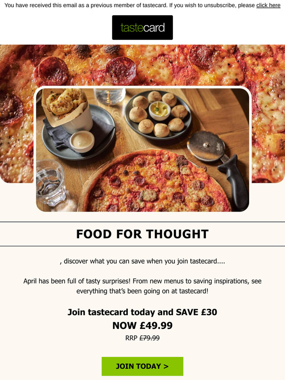 Open to see this months tastiest deals...