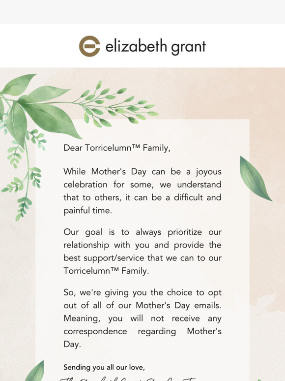 Giving You A Choice About Mother's Day Emails