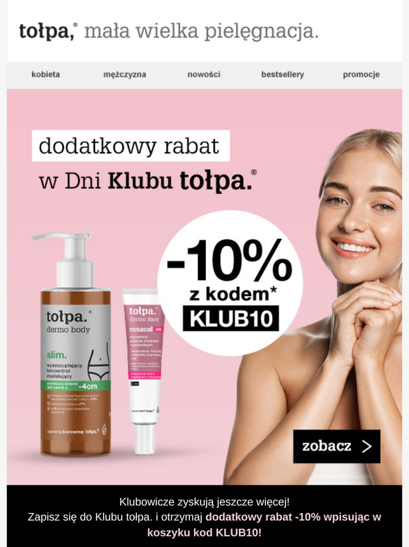 dodatkowy rabat -10% 🎁 z kodem KLUB10