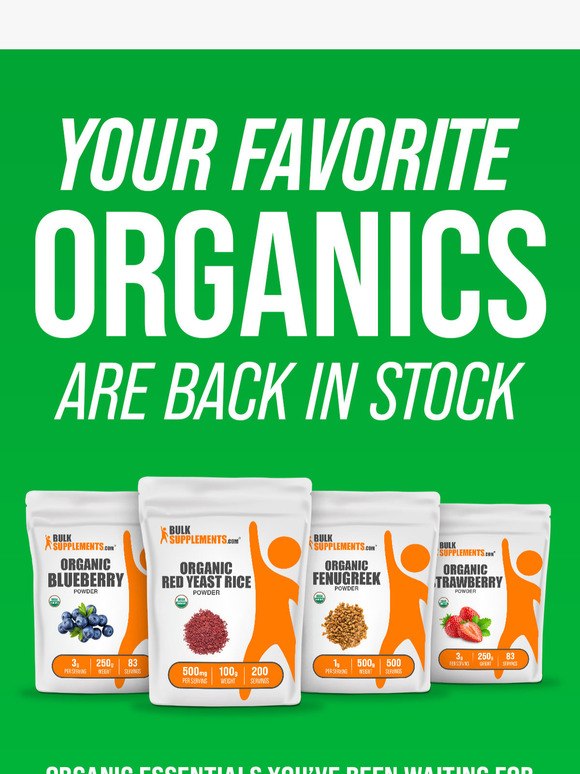 Missed Out Last Time? 🌱 Organic Favorites Are Here Again!