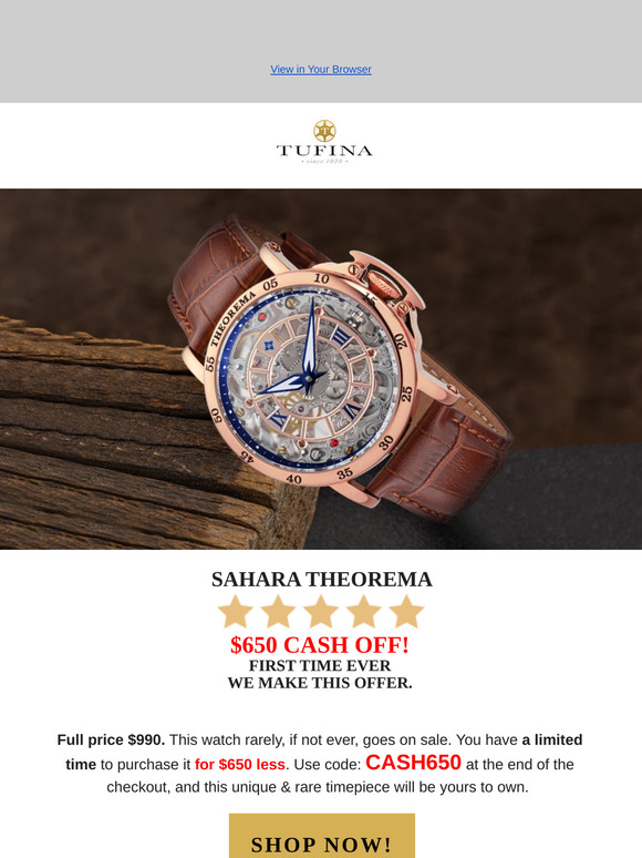 Now $650 Off — Precision. Legacy. Luxury.