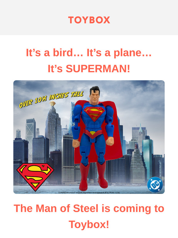 Superman is coming to Toybox! And Last Chance pricing!