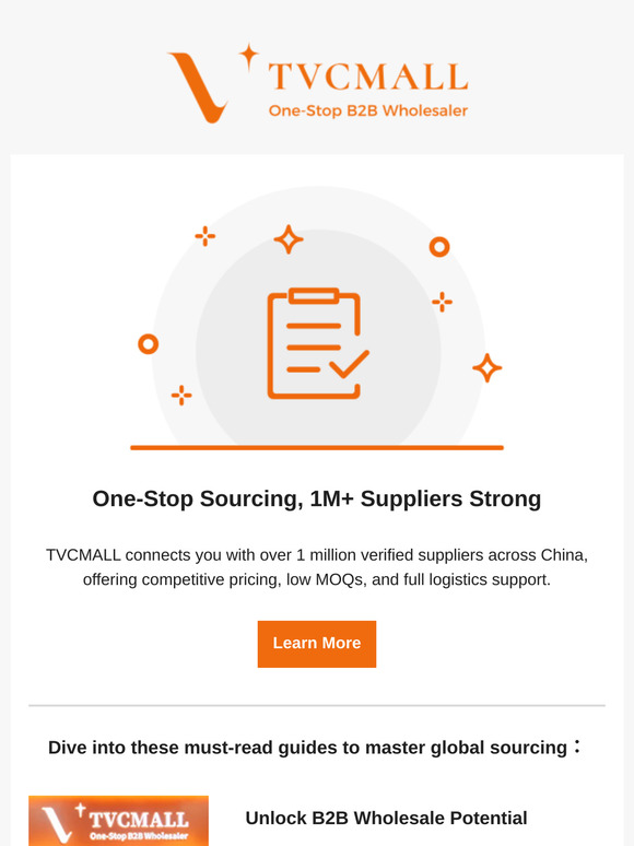 Your April Guide to Sourcing, Scaling & Saving with TVCMALL