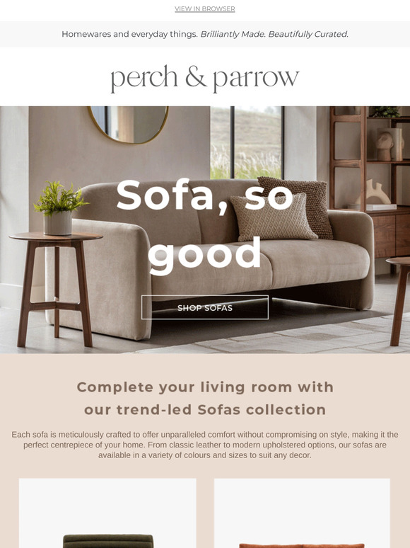 Sofa, so good