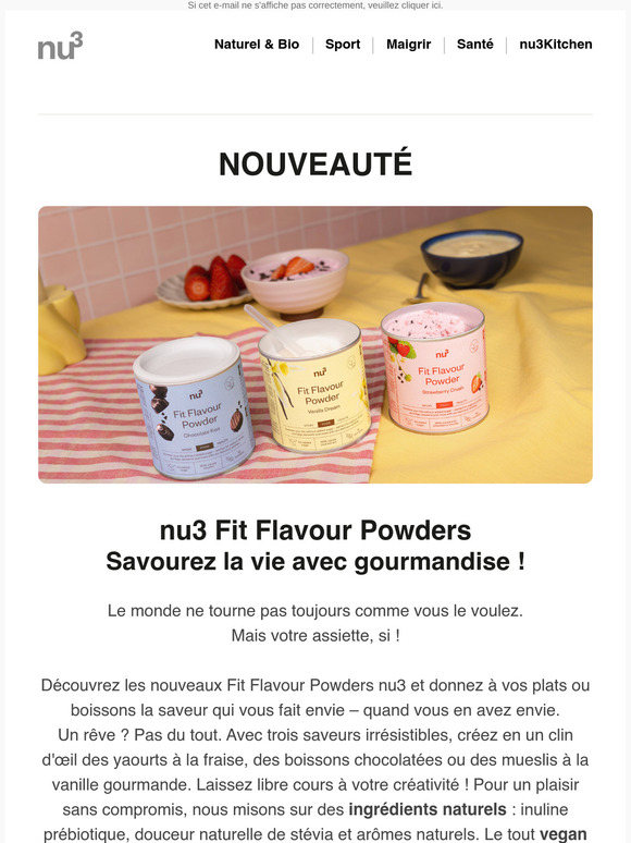 À chaque envie sa saveur – les nouveaux Fit Flavour Powders sont là !