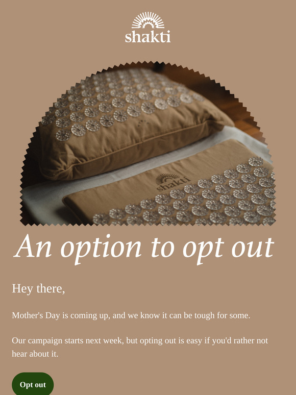 Opt out of Mother's Day
