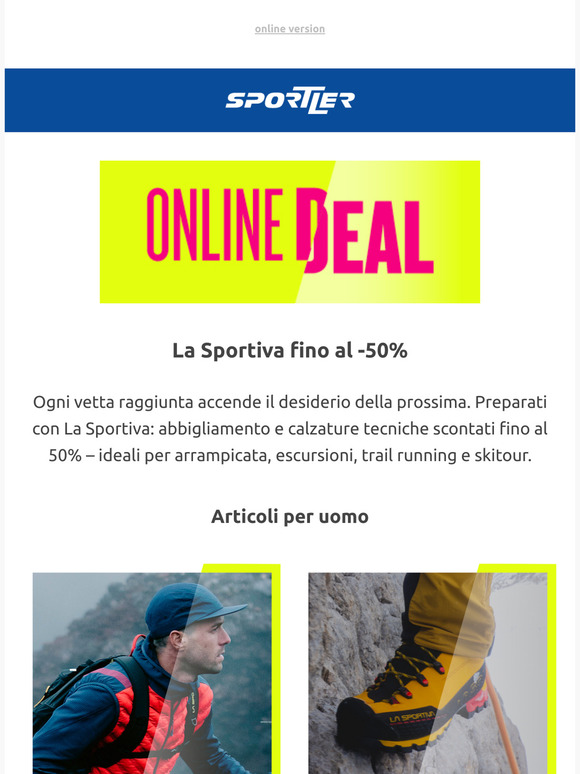 La Sportiva fino al -50% 🏔️