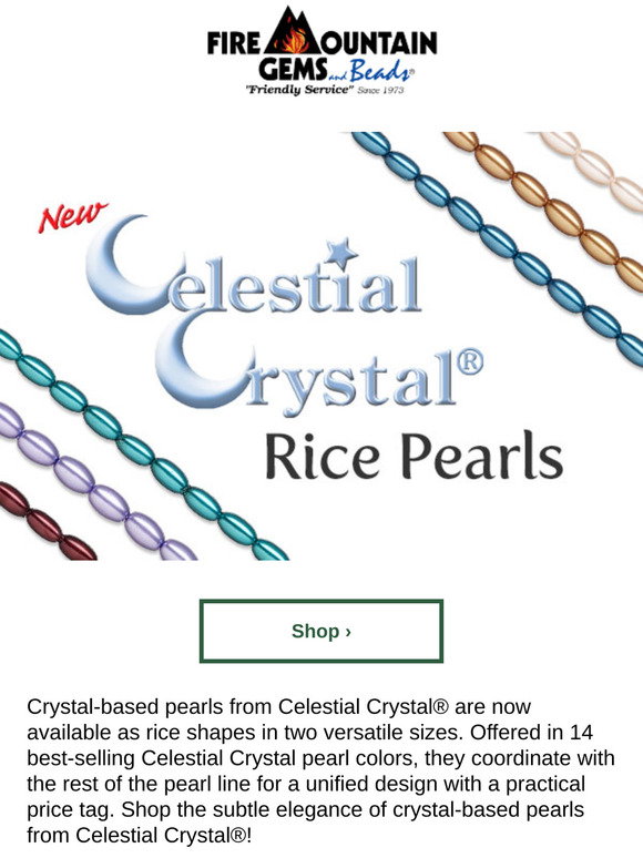 Fire Mountain Gems: NEW Celestial Crystal Rice-Shaped Pearls - 2 Sizes ...