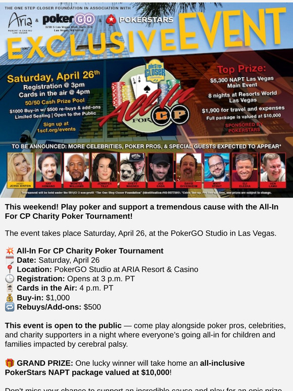 Charity Poker Event This Weekend at the PokerGO Studio 🎉