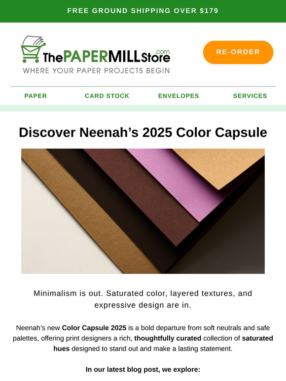 Neenah’s 2025 Color Capsule Is Here 🎨
