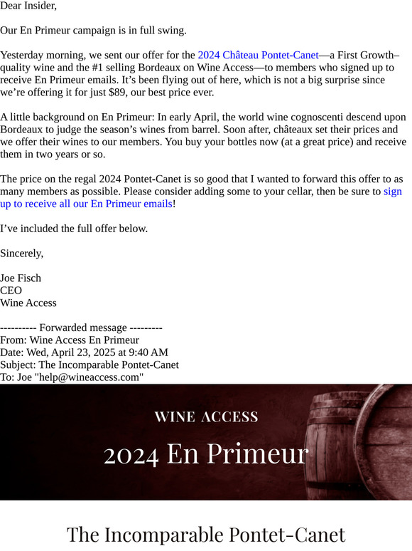 FWD: The Incomparable Pontet-Canet