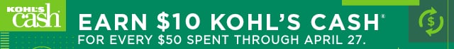 earn more kohl's cash the more you spend. not valid on sephora at kohl's. shop now.