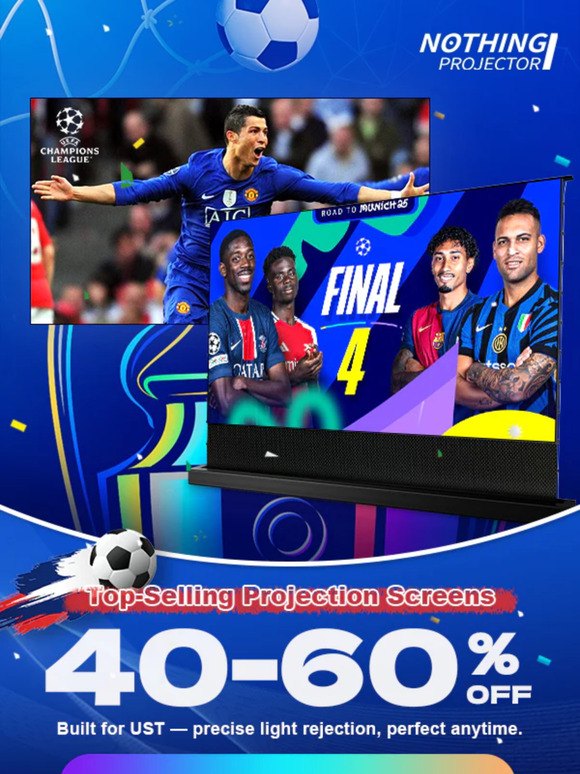 ⚽UCL Exclusive! Projector Screens with Up to 60% OFF!⚽