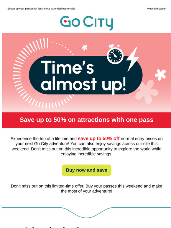 🌟 Savings of up to 50% off top attraction tickets🌟