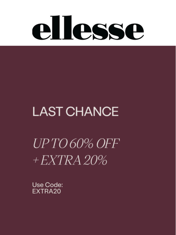 Up to 60% Off + Extra 20% Off Ends Today