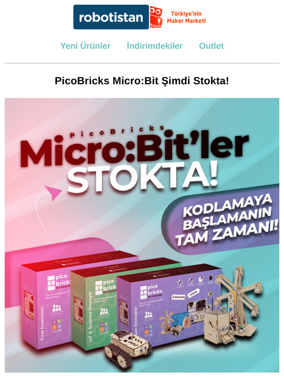 PicoBricks Micro:Bit ile Projelerinize Hemen Başlayın!