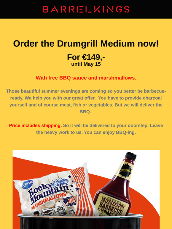 Drumgrill Medium - Big offer - Free stuff