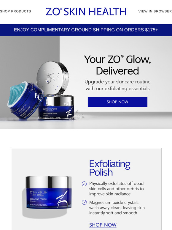 Your ZO® Glow, Delivered