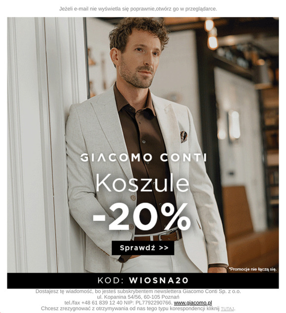 Rabat alert >> Koszule -20% 💥