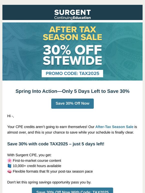 Time’s Running Out: 30% Off CPE Ends Soon!