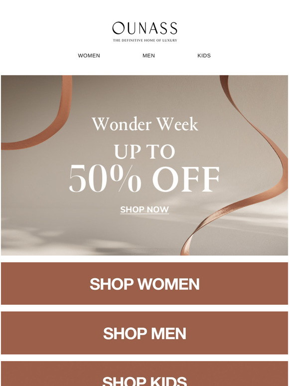 Wonder Week: Up to 50% Off