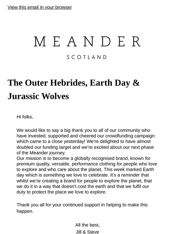 Issue 109: The Outer Hebrides, Earth Day & Jurassic Wolves