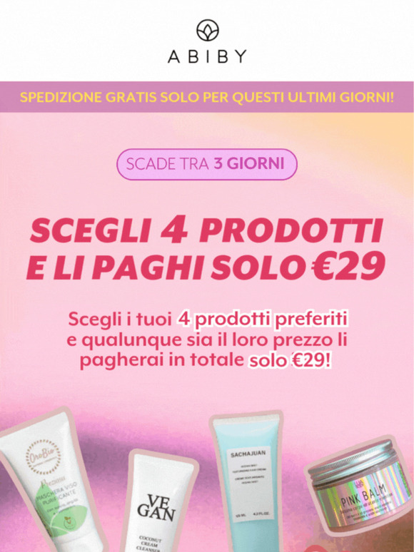 ULTIME ORE 🚨 4 prodotti a €29!