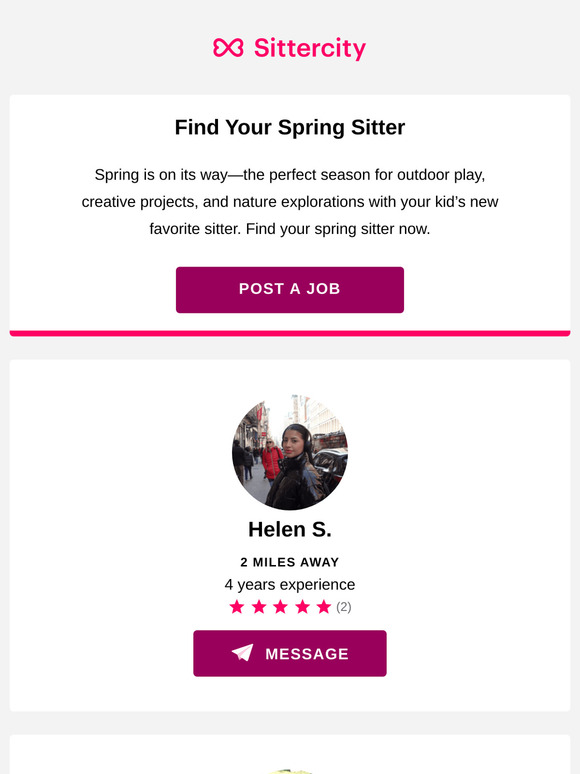 Find a Sitter for Spring