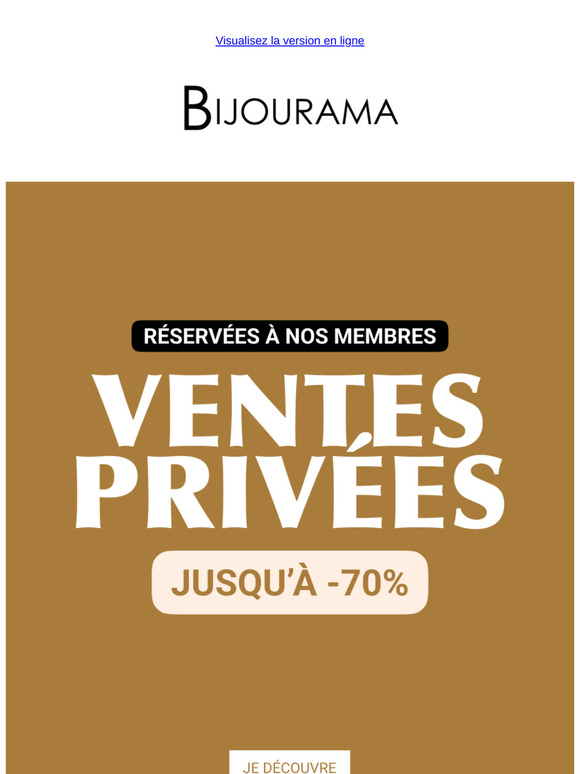 Ventes Privées ! Jusqu'à -70% ✨