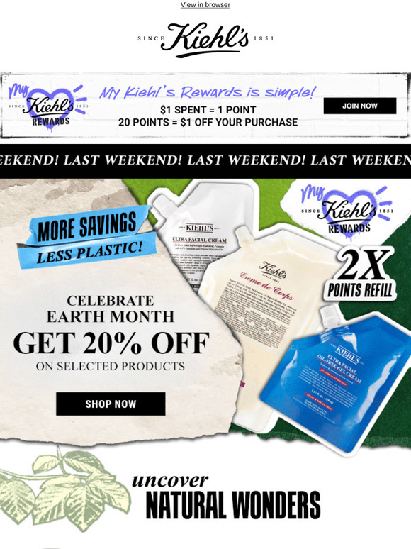 Last Weekend! 20% off Earth Month sale 🎉