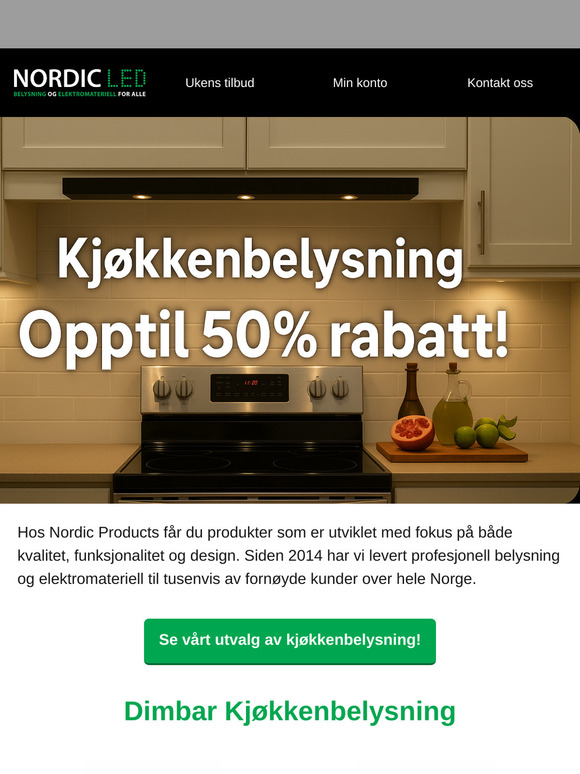 SALG på kjøkkenbelysning!💡