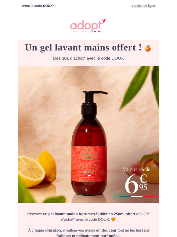 Votre gel lavant mains offert ! 😍