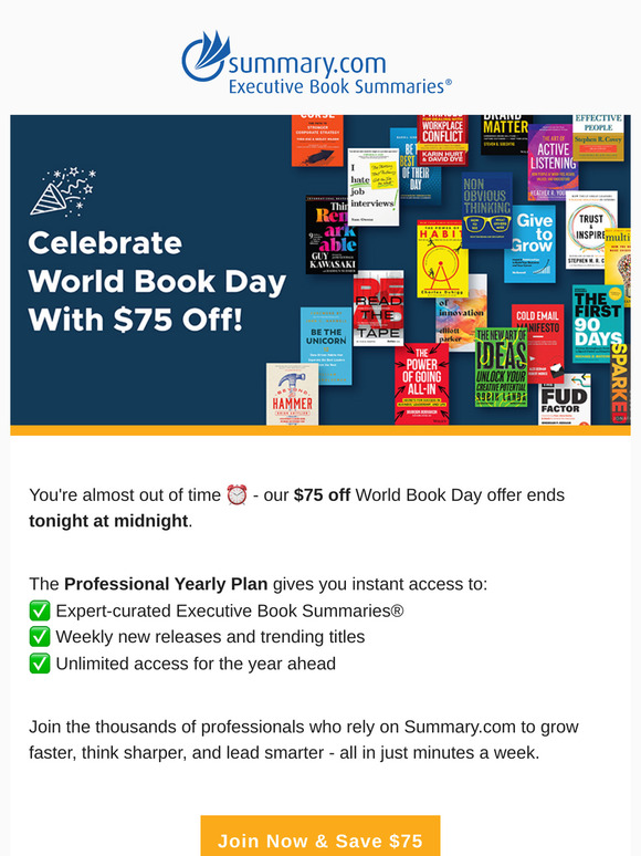 ⏳ Last Chance: Save $75 Before Midnight!