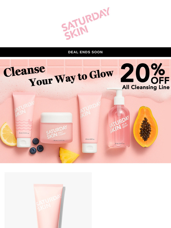 Deals End Soon: 20% Off Your Cleansing Products