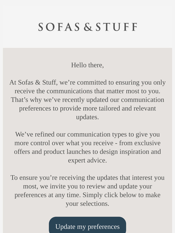 Let’s tailor our updates to suit you